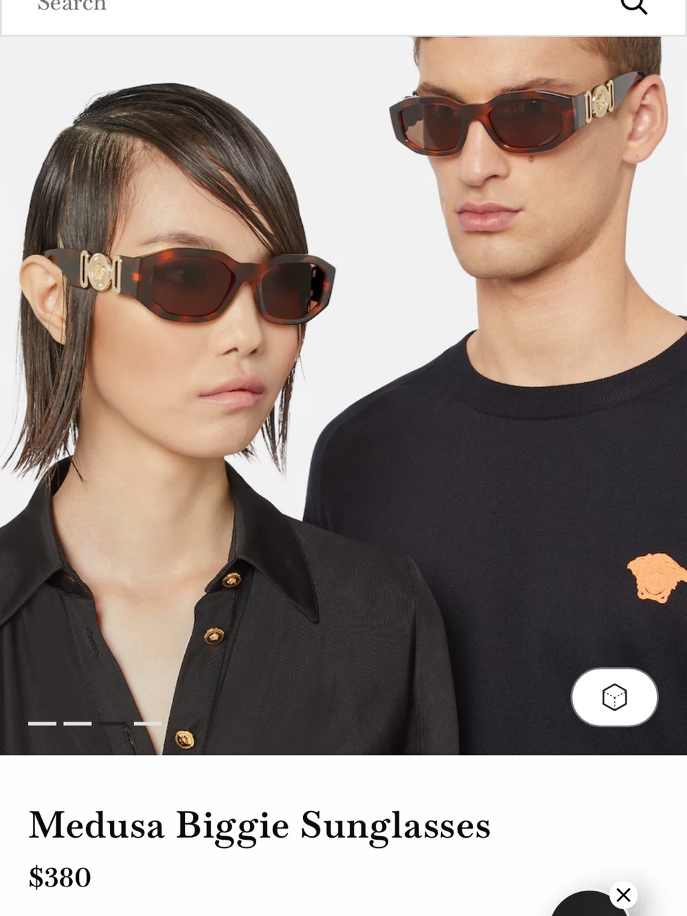 Versace Medusa Biggie Sunglasses — Tortoise Frame with Brown Lenses